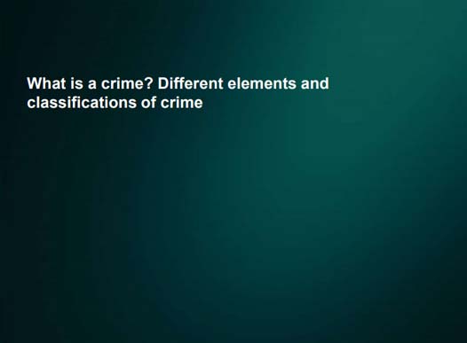 Criminal Lesson 3