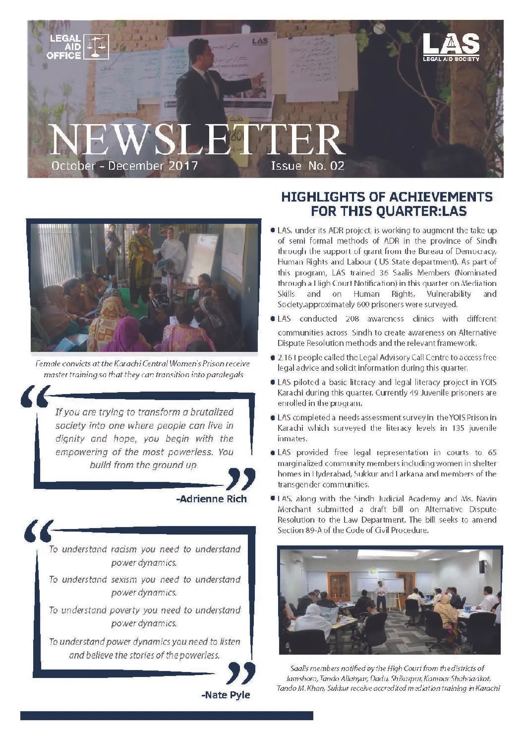 LAO Newsletter Oct Dec 2017