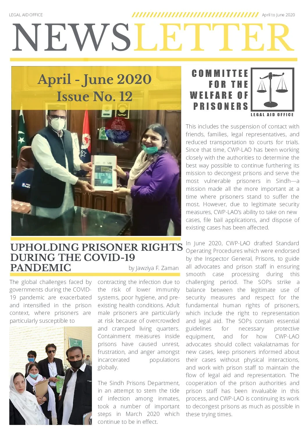 LAO Newsletter– April June 2020
